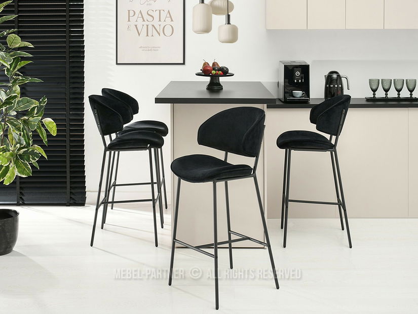 Barová židle Ninasus (černá)