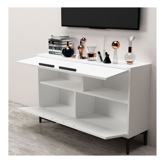 TV stolek/skříňka Kipobu (bílá)