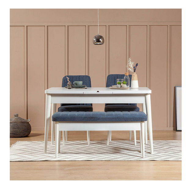 Lavice Vlasta 5 (bílá + tmavě modrá)