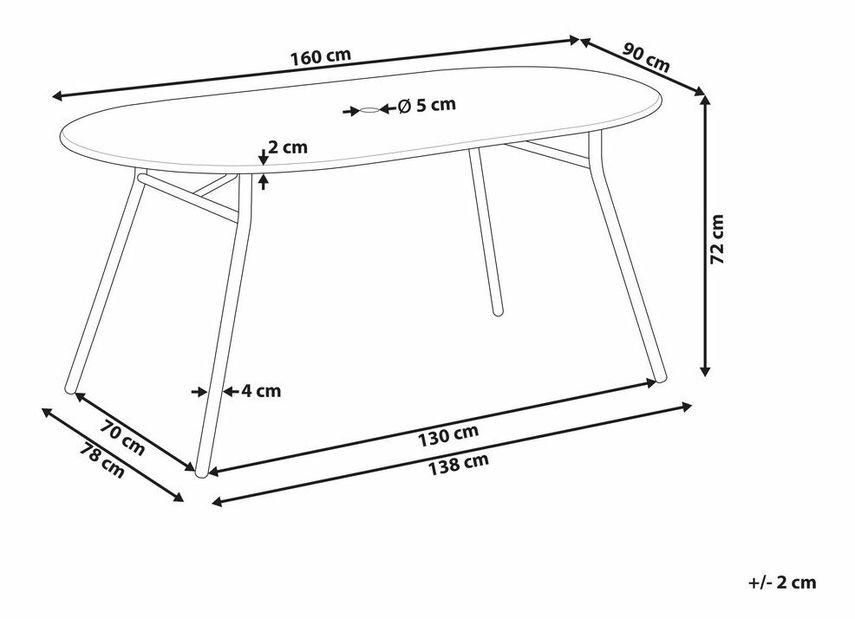 Zahradní stůl Candis (světlomodrá)