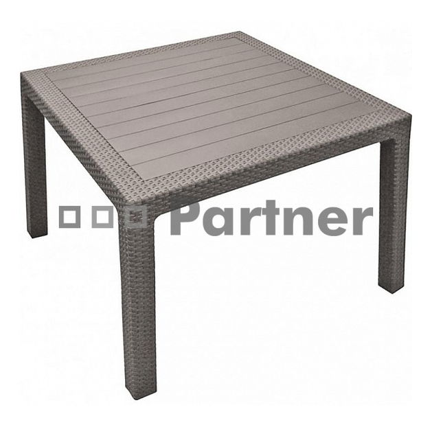 Zahradní stůl Manhattan 95x95cm (cappucino) (um. ratan)