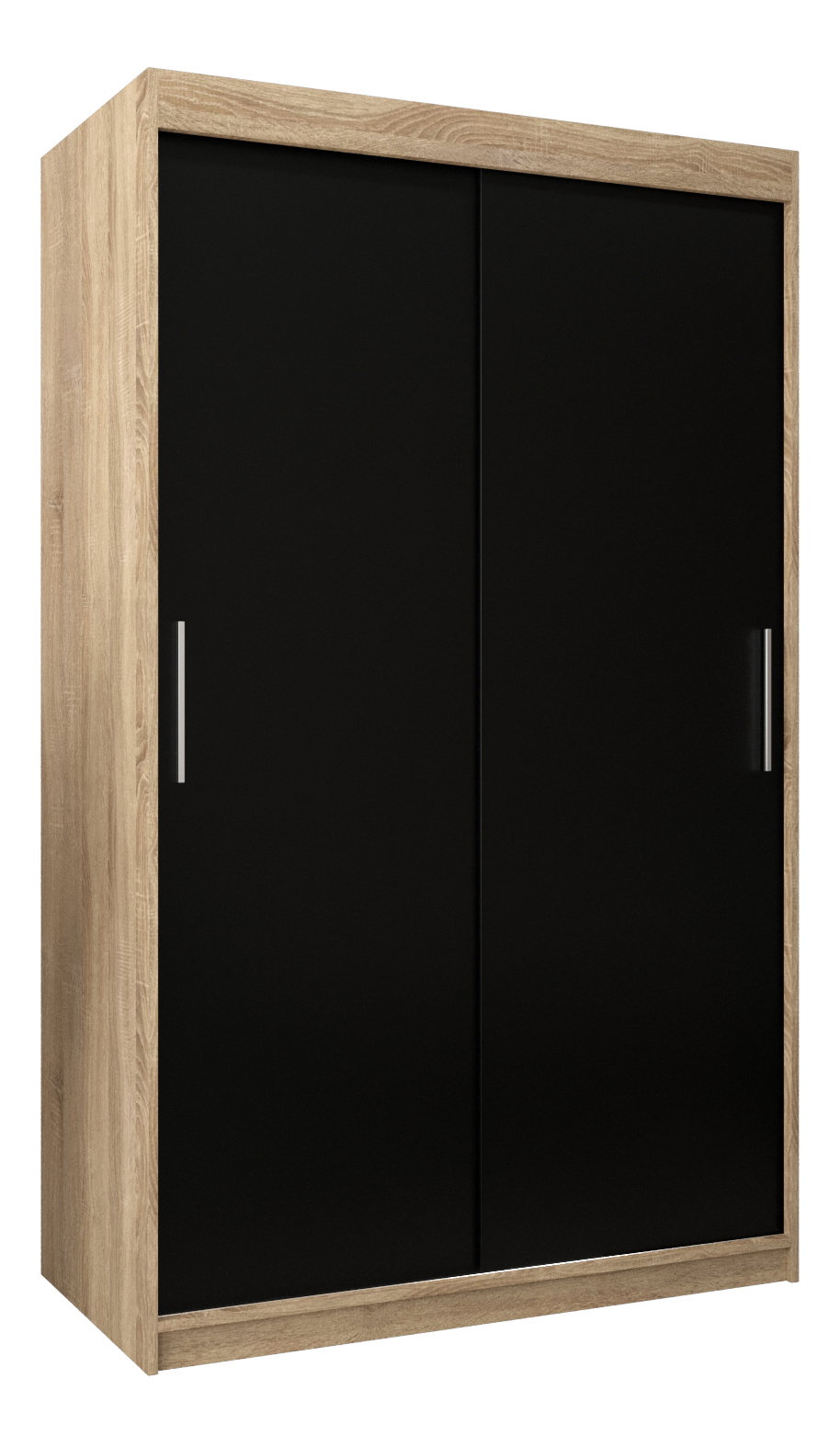Šatní skříň 120 cm Toki (Dub sonoma + Černá matná)