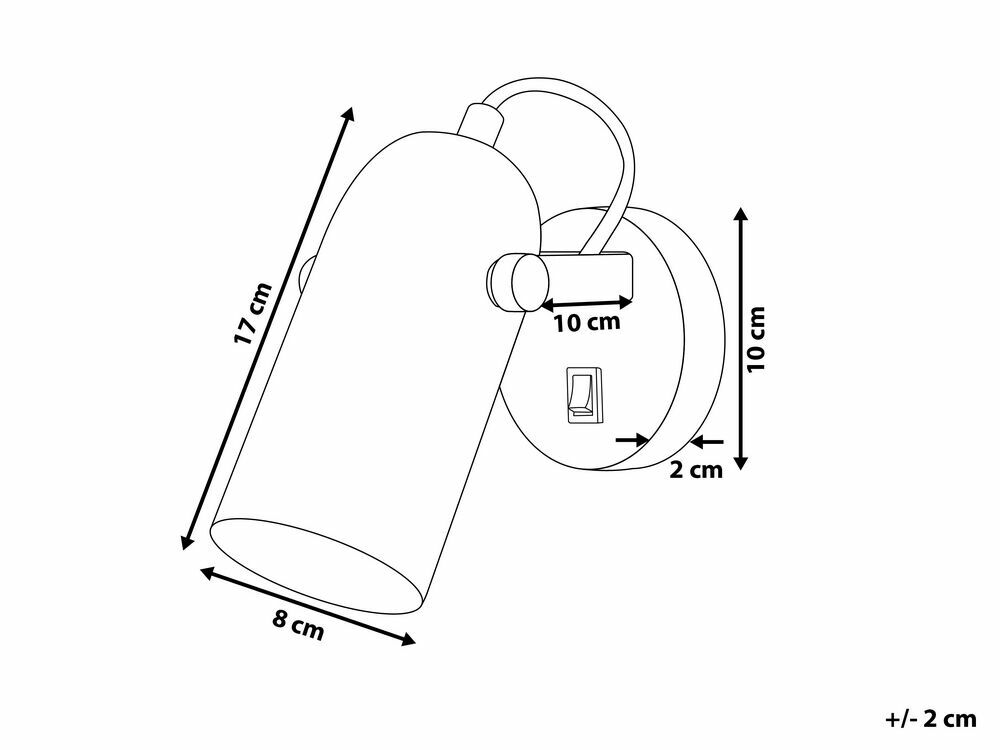 Nástěnná lampa TYRO (kov) (černá)