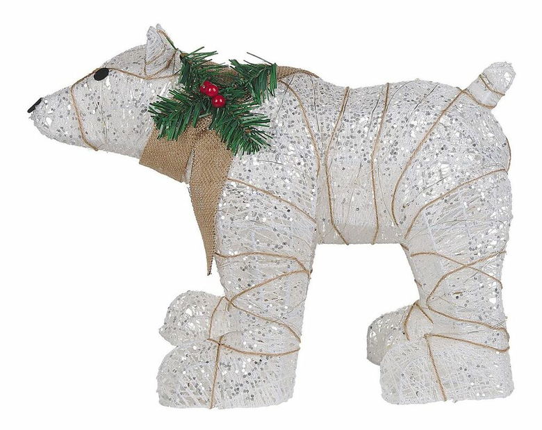 Venkovní dekorace medvěd Sarab (bílá)