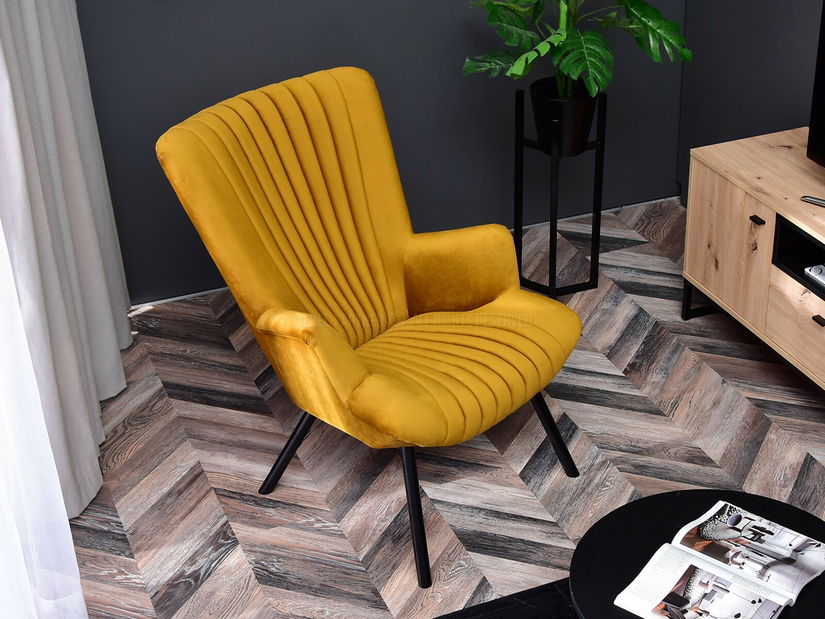 Designové křeslo Lanzaris (zlatá)