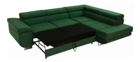 Rohová sedačka Terazuro Premium (světle šedá) (s úl. prostorem) (P)