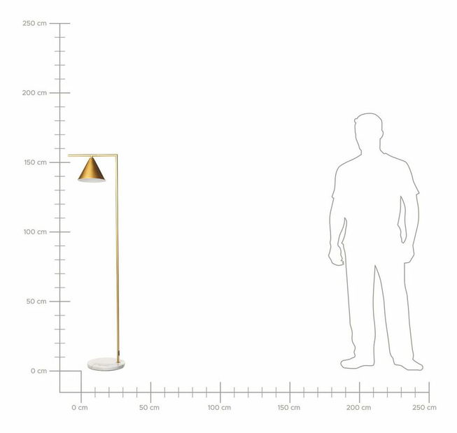 Stojanová lampa Mocza (zlatá)