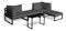 Zahradní sestava Adicionales (antracit + tmavě šedá) (pro 4 osoby)