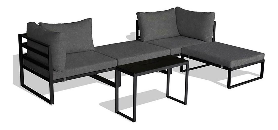 Zahradní sestava Adicionales (antracit + tmavě šedá) (pro 4 osoby)