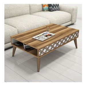 Konferenční stolek Clementine 1 (ořech + bílá)