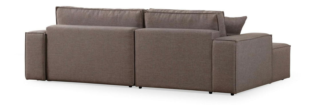 Rohová sedačka Pirlofenzza (s úl. prostorem) (L) (hnědá)