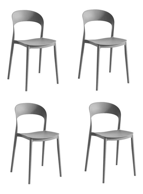 Set 2 ks. jídelních židlí Recibir (šedá) *bazár