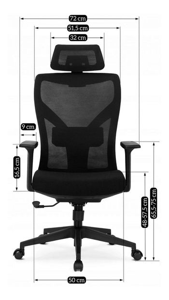 Kancelářské křeslo Salario (černá)