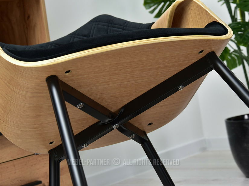Židle Rolf K (dub černý + černá)