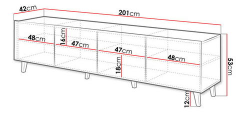 TV skříňka/stolek Istra (bílá)