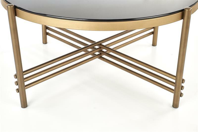 Konferenční stolek Inge (černá + zlatá)