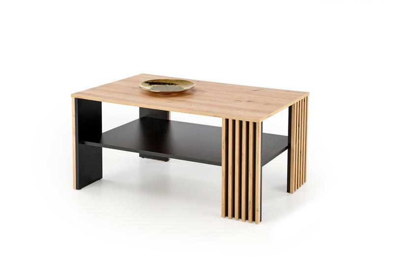 Konferenční stolek Femme (dub artisan + černá)