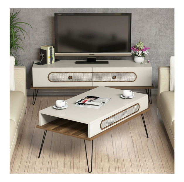 Sada nábytku do obývacího pokoje Biladi 2 (krémová)