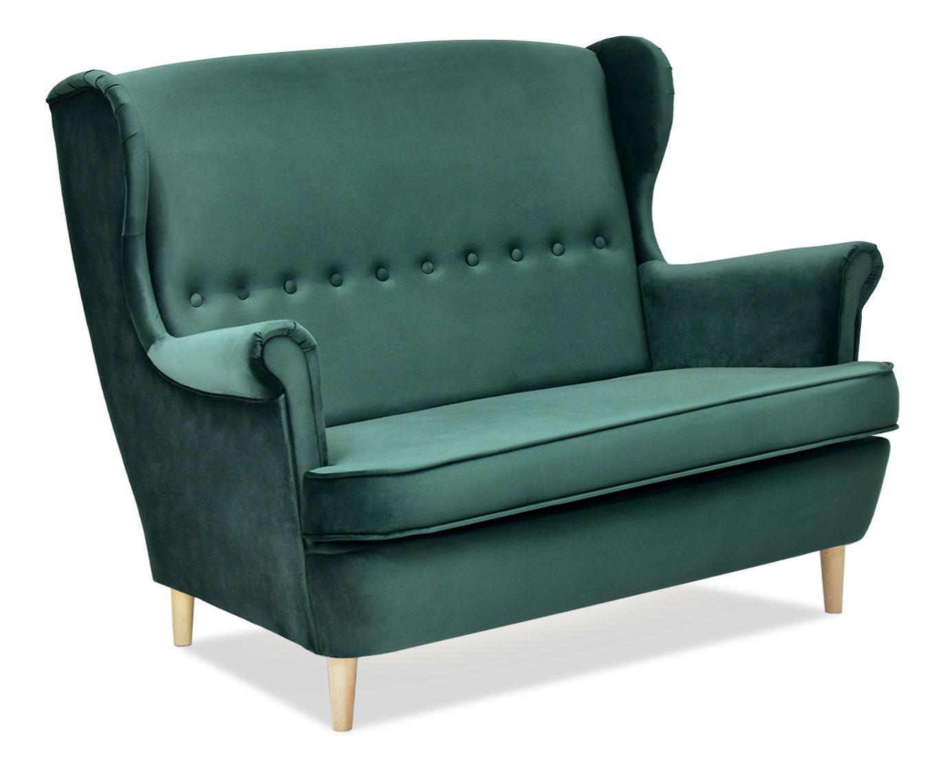 Pohovka dvousedačka ve tvaru ušák Muriera (zelená)