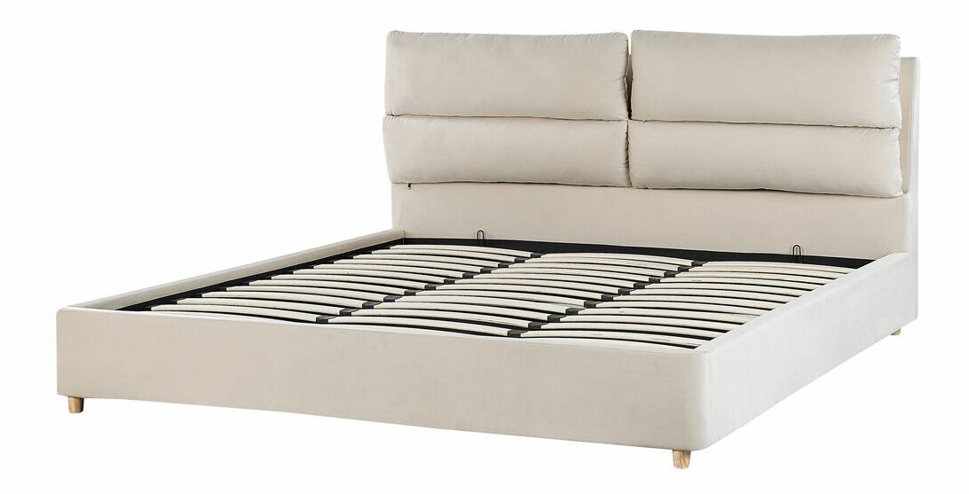 Manželská postel 180 cm Batil (béžová) (s roštem) (s úl. prostorem)