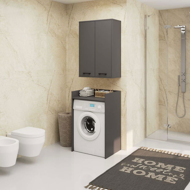 Závěsná koupelnová skříňka Farid TYP 8 (šedý grafit)