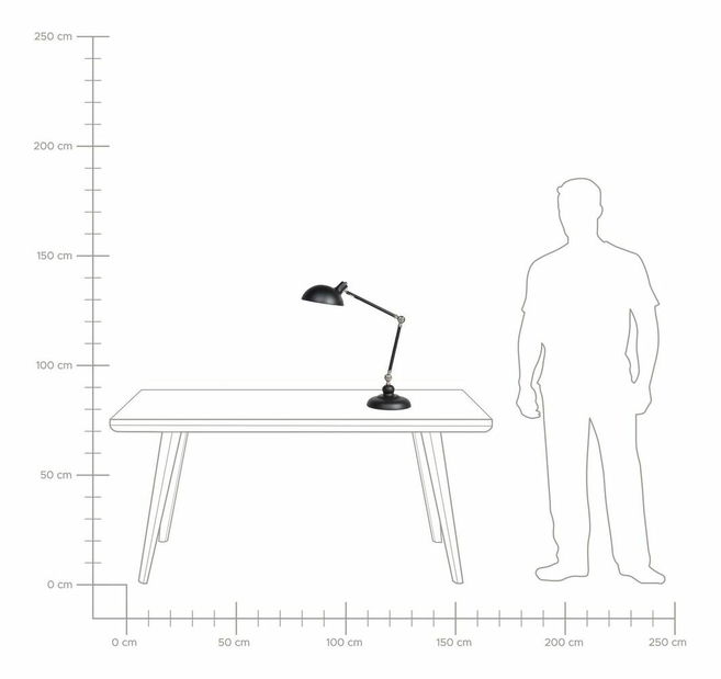 Stolní lampa Meguon (černá)