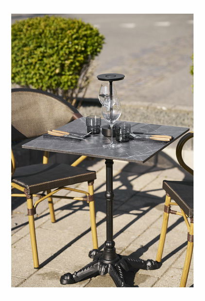 Bistro stůl Bsamira 4 (šedá + černá)