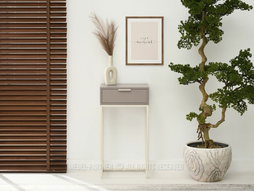 Konzolový stolek Norma S (béžová + krémová)