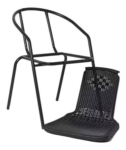 Zahradní židle Fendy (černá)ocel + plast)