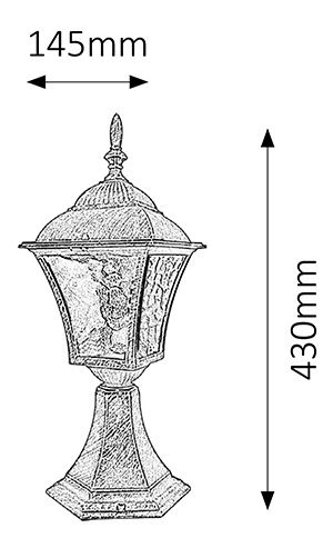 Venkovní svítidlo Toscana 8393 (antická zlatá)