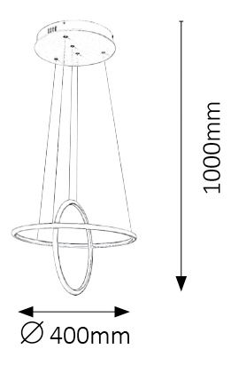 Závěsné svítidlo Donatella 2544 (bílá + chromová)