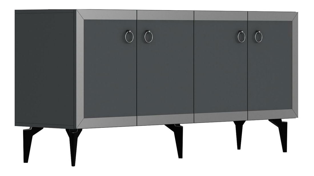 Skříňka Muvuta 1 (antracit + stříbrná)