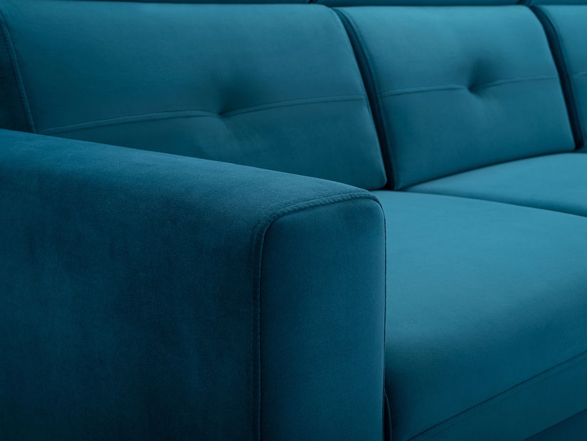 Rohová sedací souprava Sanfew (tyrkysová) (P)