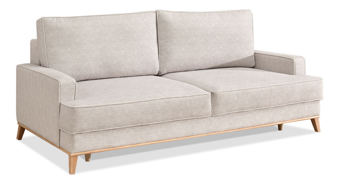 Pohovka dvousedačka Cogio (popelavá + buk)