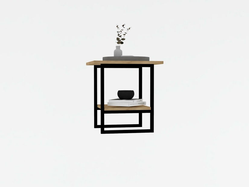 Příruční stolek Mamovo (dub + černá)