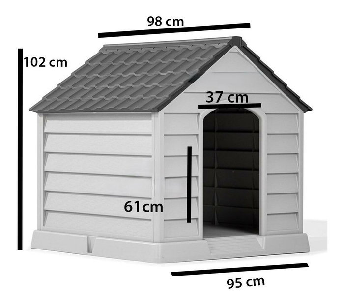 Domeček pro psa Dora (bílá + cihlová)