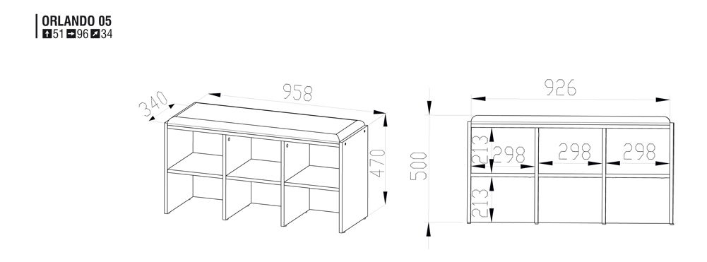 Botník (skříňka na boty) Orlando 05
