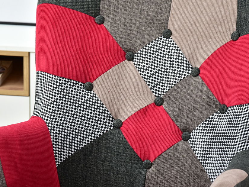 Křeslo Sibyla (patchwork + buk bílý)