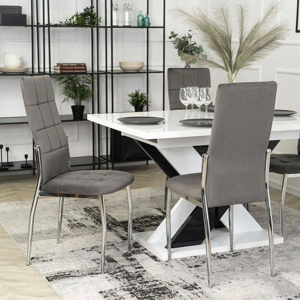 Jídelní židle Marinaleda (šedá látka)