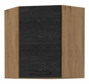 Horní kuchyňská skříňka Virion 60 x 60 GN-72 1F (45°) (dub lancelot + tmavé dřevo)