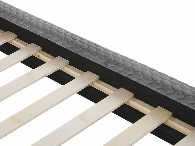 Manželská postel 140 cm BARON (s roštem) (světle šedá)