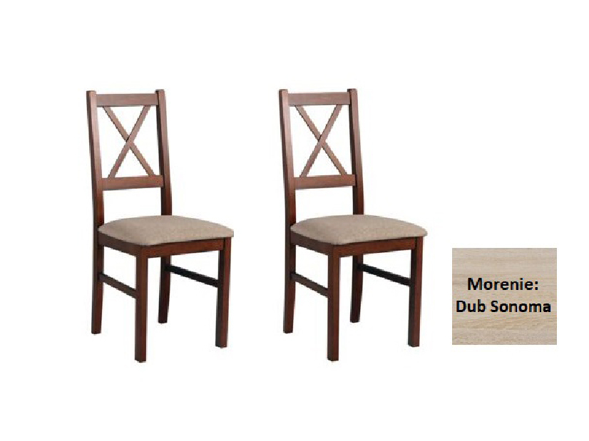 Set 2 ks. jídelních židlí Zefir X (dub sonoma + béžová) *výprodej