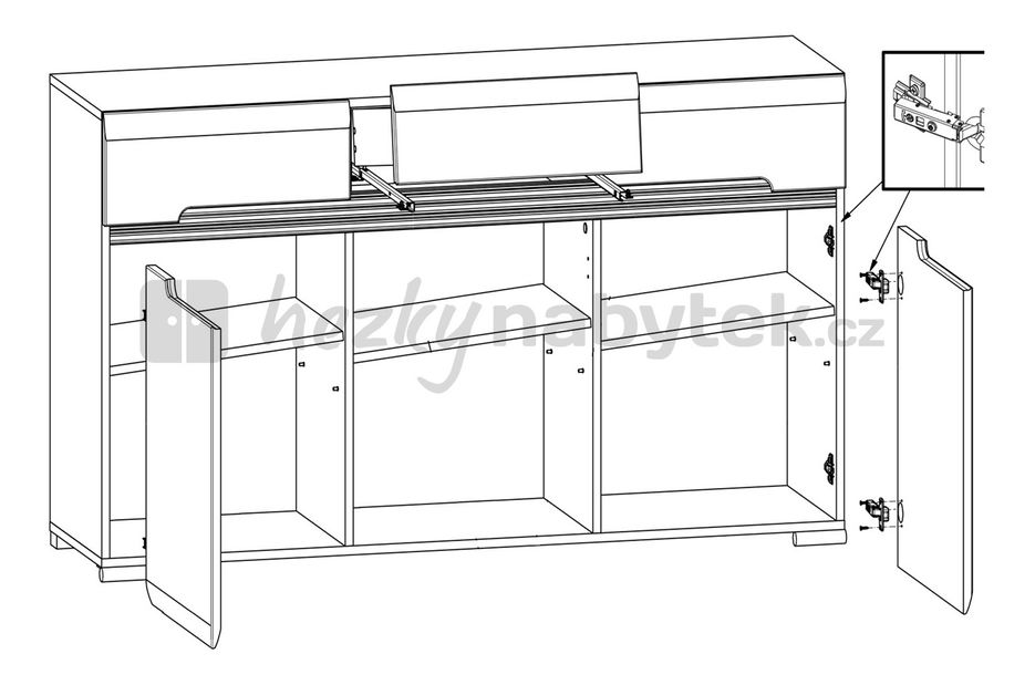 Komoda BRW Azteca KOM3D3S/8/15