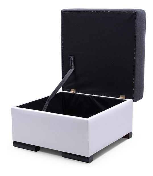 Taburetka Elden (tmavě šedá + bílá)