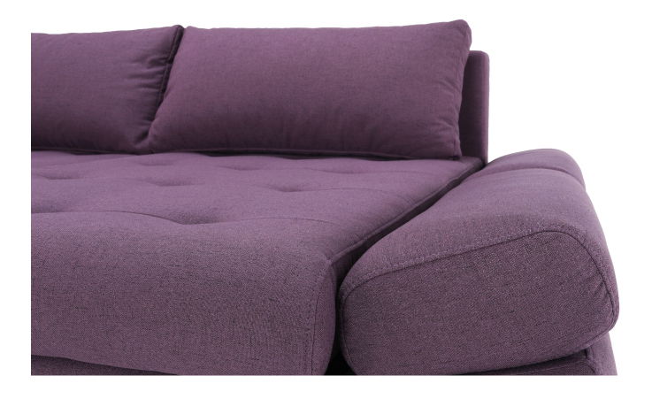 Rohová sedací souprava Grena (fialová + hořčicová) (L)