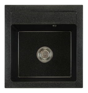 Kuchyňský dřez Borodus (černá + textura) (se 3 otvory pro baterii)