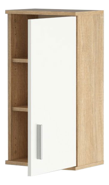 Závěsná koupelnová skříňka Leah 04 (dub sonoma + bílá matná)