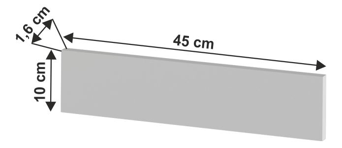 Koncový boční sokl na nízké skříňky Janne Typ 91 (bílá)