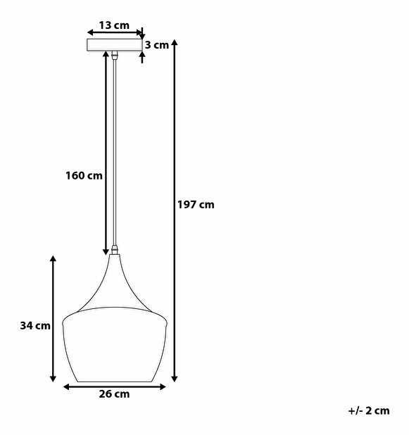 Závěsná lampa Flare (černá)