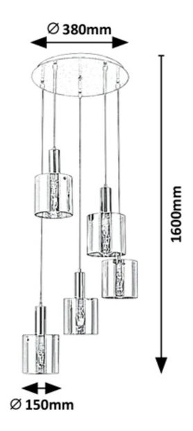 Závěsné svítidlo Gratonit 5251 (chromová + dymové sklo)